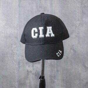 Vintage VTG Y2K 2000's C.I.A Black 6 Pannel Hat